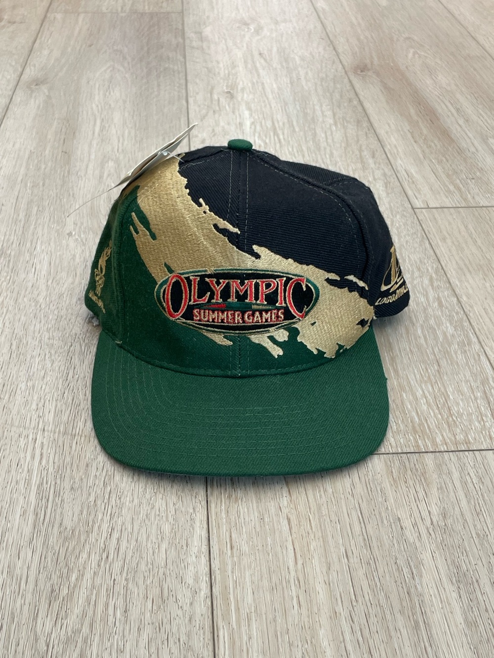 1996 Logo Athletic Olympics Summer Games Atlanta, Gold Splash Snapback Cap